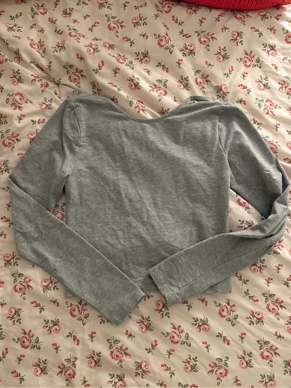 Edikted Light Gray Women's Long-Sleeve Top